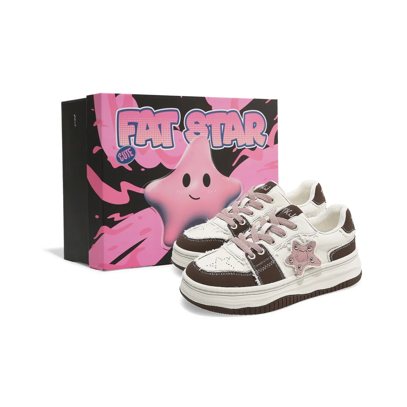 TTKJ Модный Многоцветный Милый Звезда Обувь Оригинальный дизайн Легкий Устойчивый к истиранию Низкий Топ Скейтбординг Кроссовки Женские