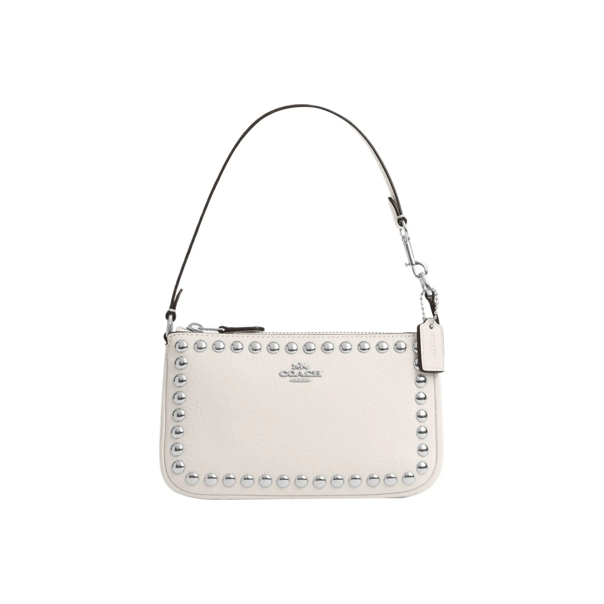 COACH Nolita Pebbled Leather Shoulder Bag, Handbag, Shoulder Bag Women's White