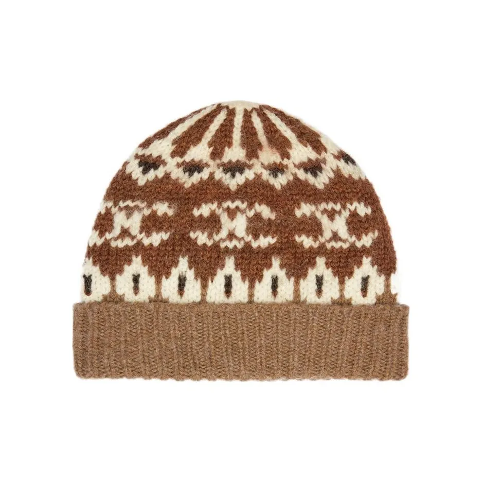 CELINE Beanie In Triomphe Fair Isle Wool