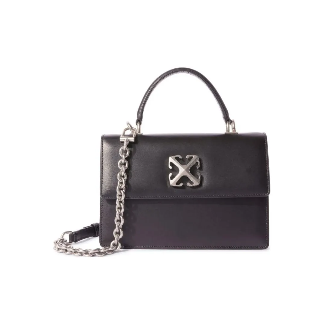 OFF-WHITE Jitney 1.4 Logo Plaque Tote Bag