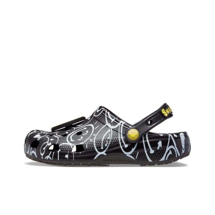 Crocs Classic Smiley World Clogs 'Black White'