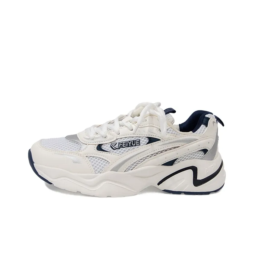 Feiyue Высота Увеличивающие Низкие Топы Толстая Подошва Унисекс Белый Темно-Синий
