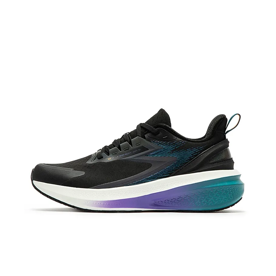 361° Rainy Day 7.0 Cushioned Slip-Resistant Water-Resistant Low-Top Running Shoes Men's Obsidian Black/Sea Cyan