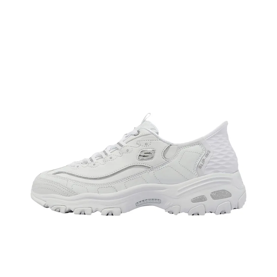 Skechers D'Lites 'White Silver' Women's