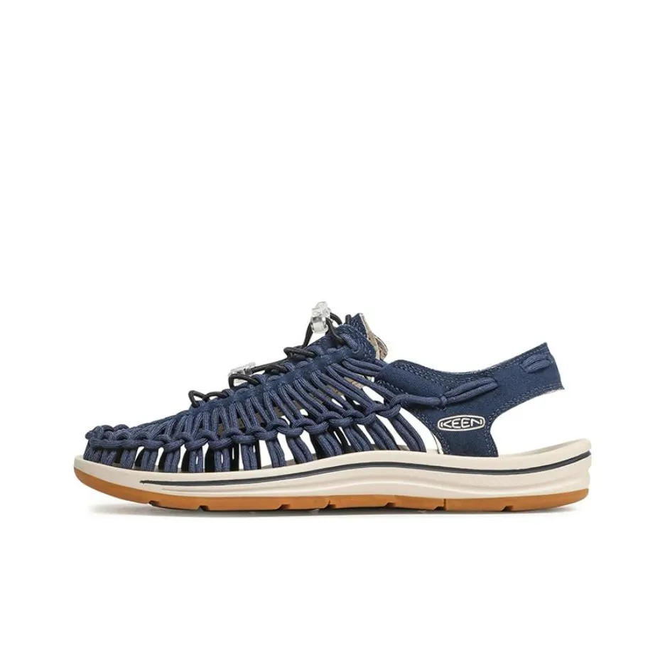 KEEN Uneek Abrasion Resistant Slip Resistant Beach Sandals Men's Marine Blue