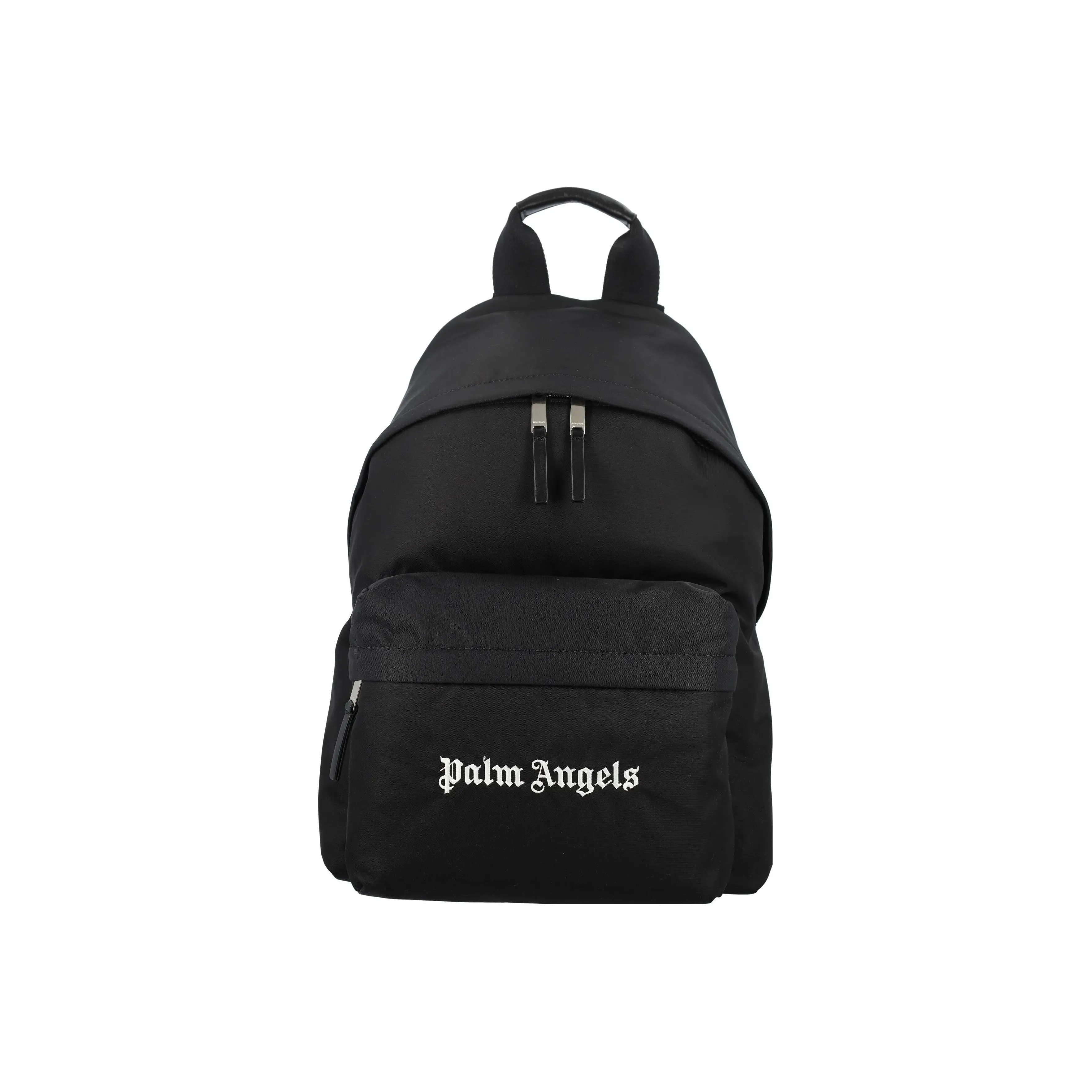 PALM ANGELS Nylon Logo Backpack 'Black/White'