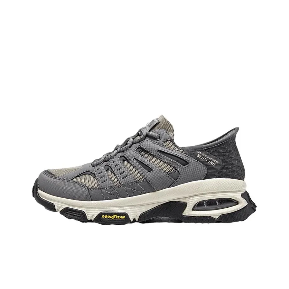 Skechers Low Top Casual Running Shoes Men's Gray