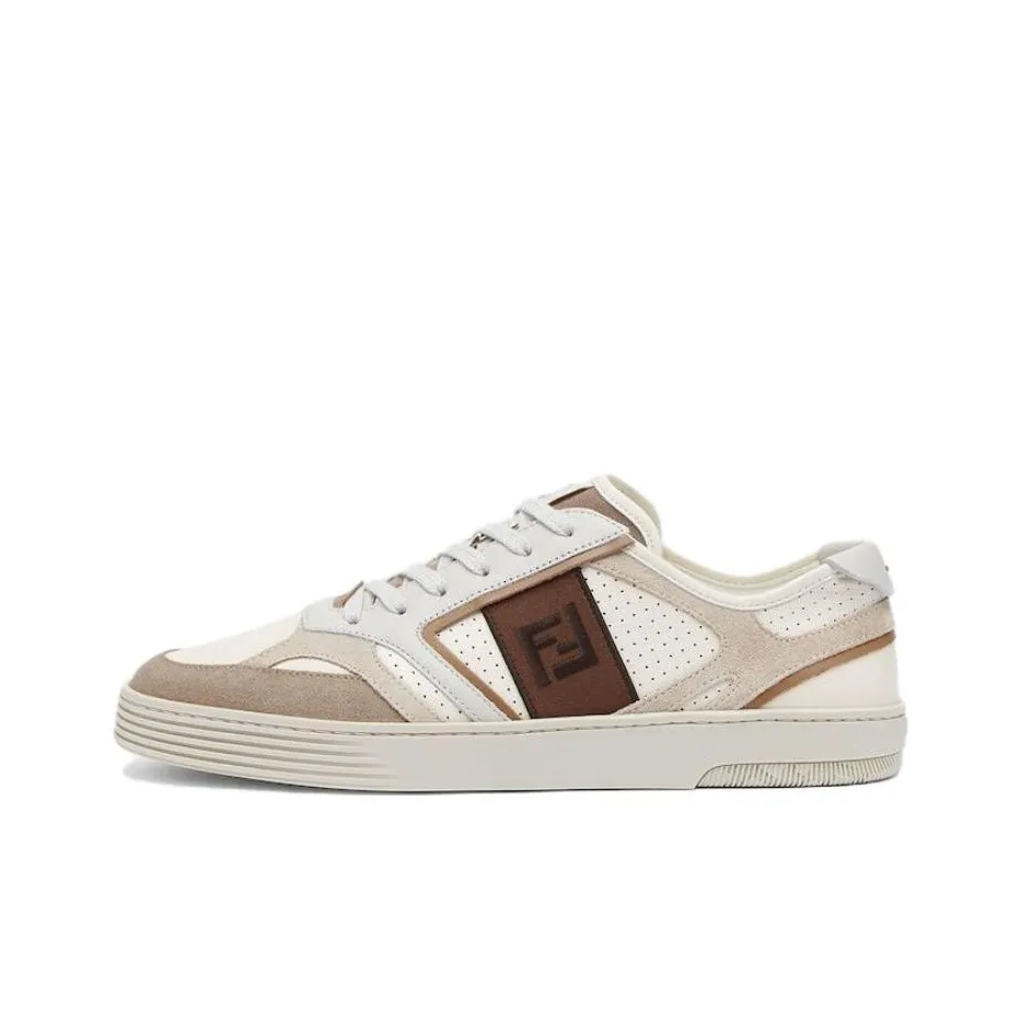 FENDI Ff Logo Embroidered Low-Top Sneakers