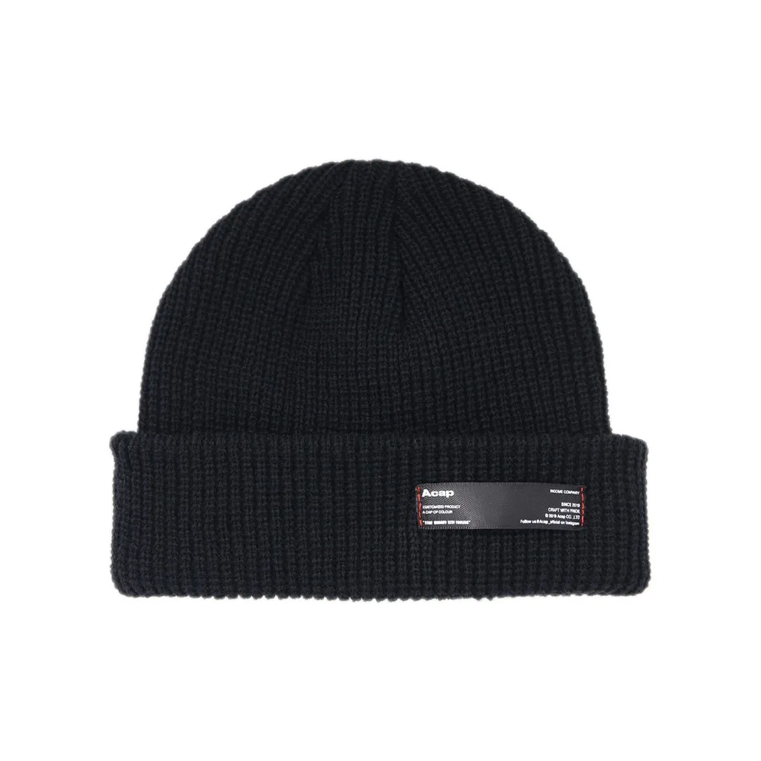 ACAP Polyester Beanies Unisex Black/Orange/Neon Green