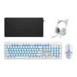 K10G 아이스 블루 라이트 + 헤드폰 + 게이밍 마우스 + HP 오리지널 마우스 패드