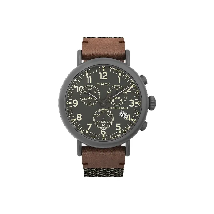 TIMEX Кварцевый механизм Мужские часы 41 мм Зеленый