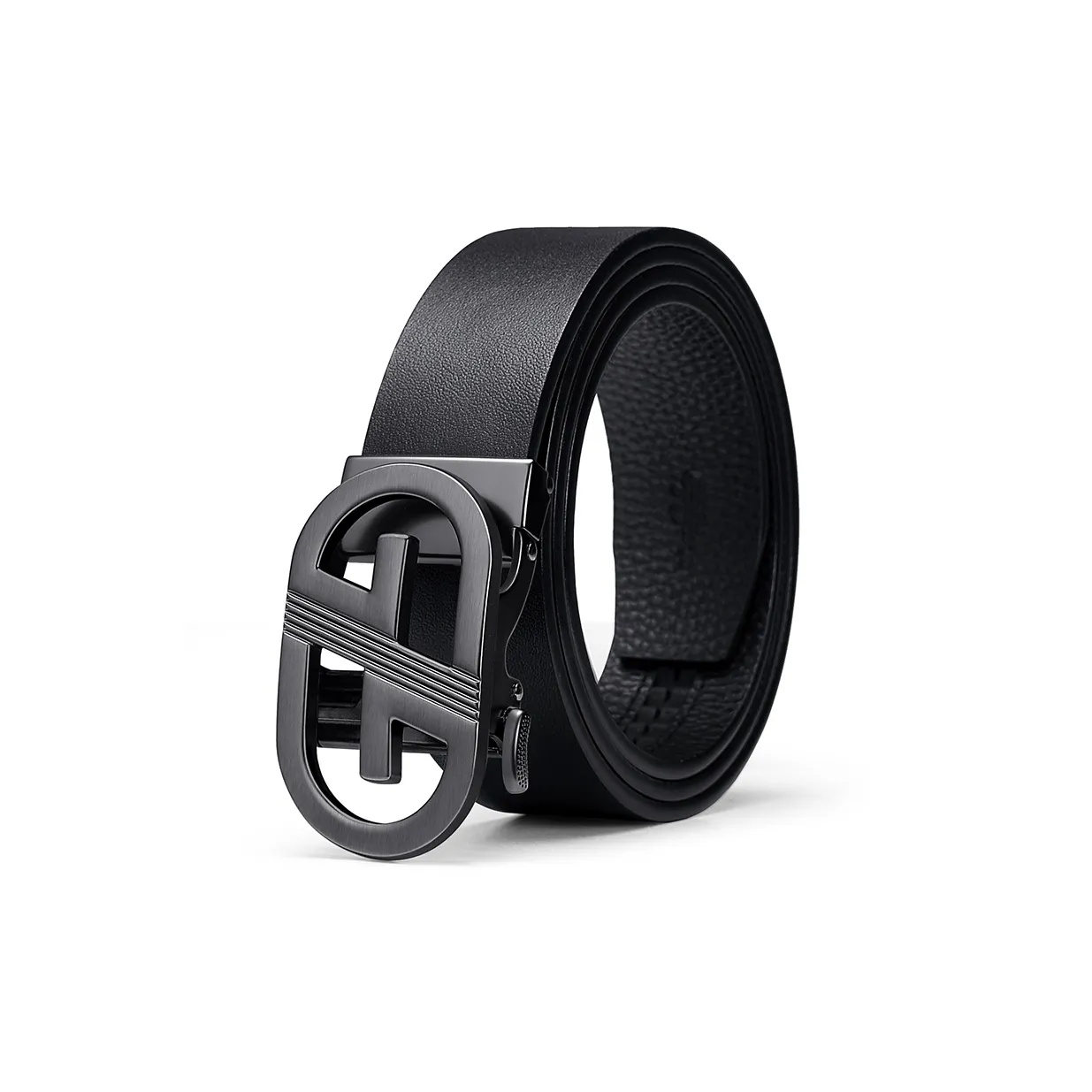 GOLF Ремень из натуральной коровьей кожи Мужской Черный Ширина 3,5 см