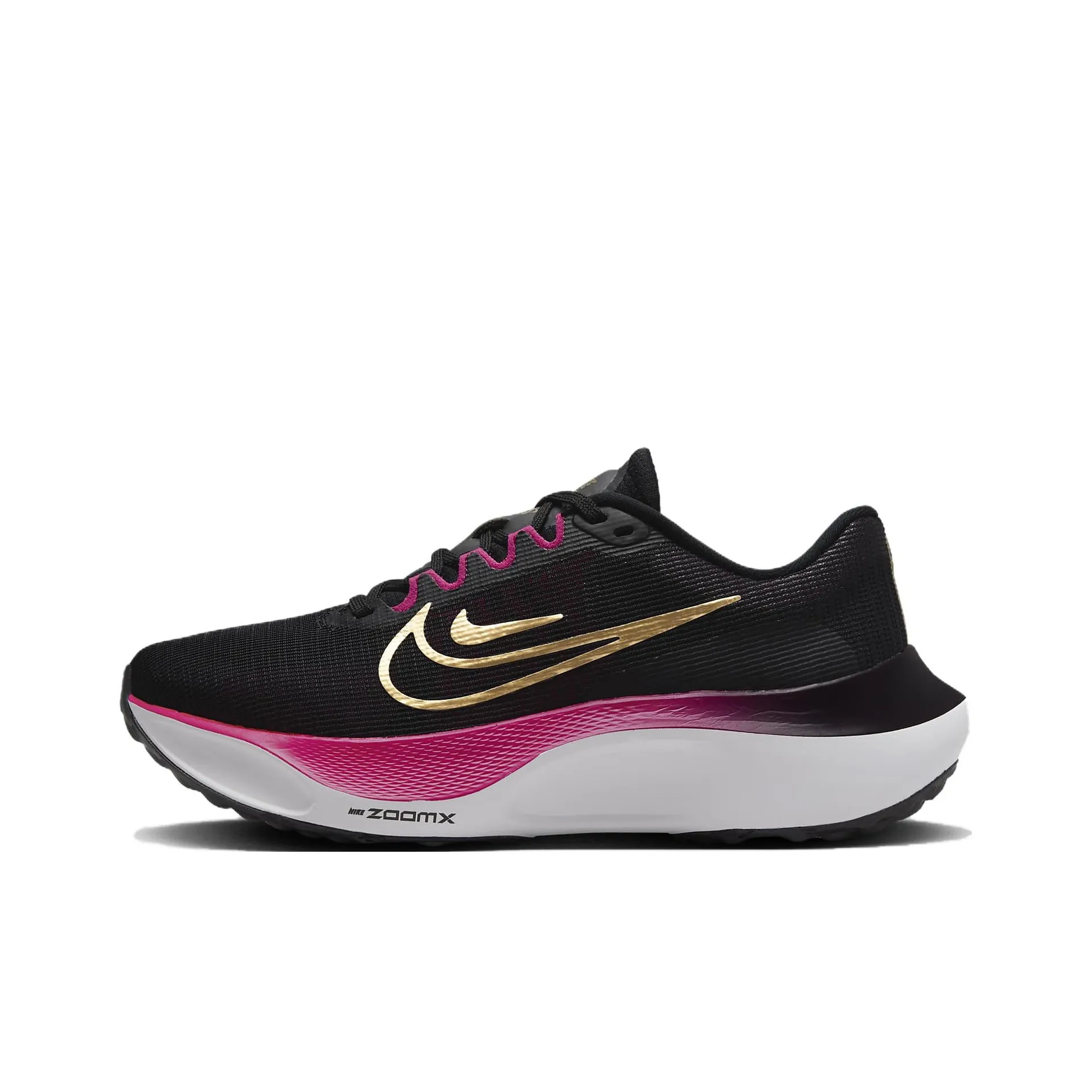 Nike Zoom Fly 5 Black Gold Fireberry Women's