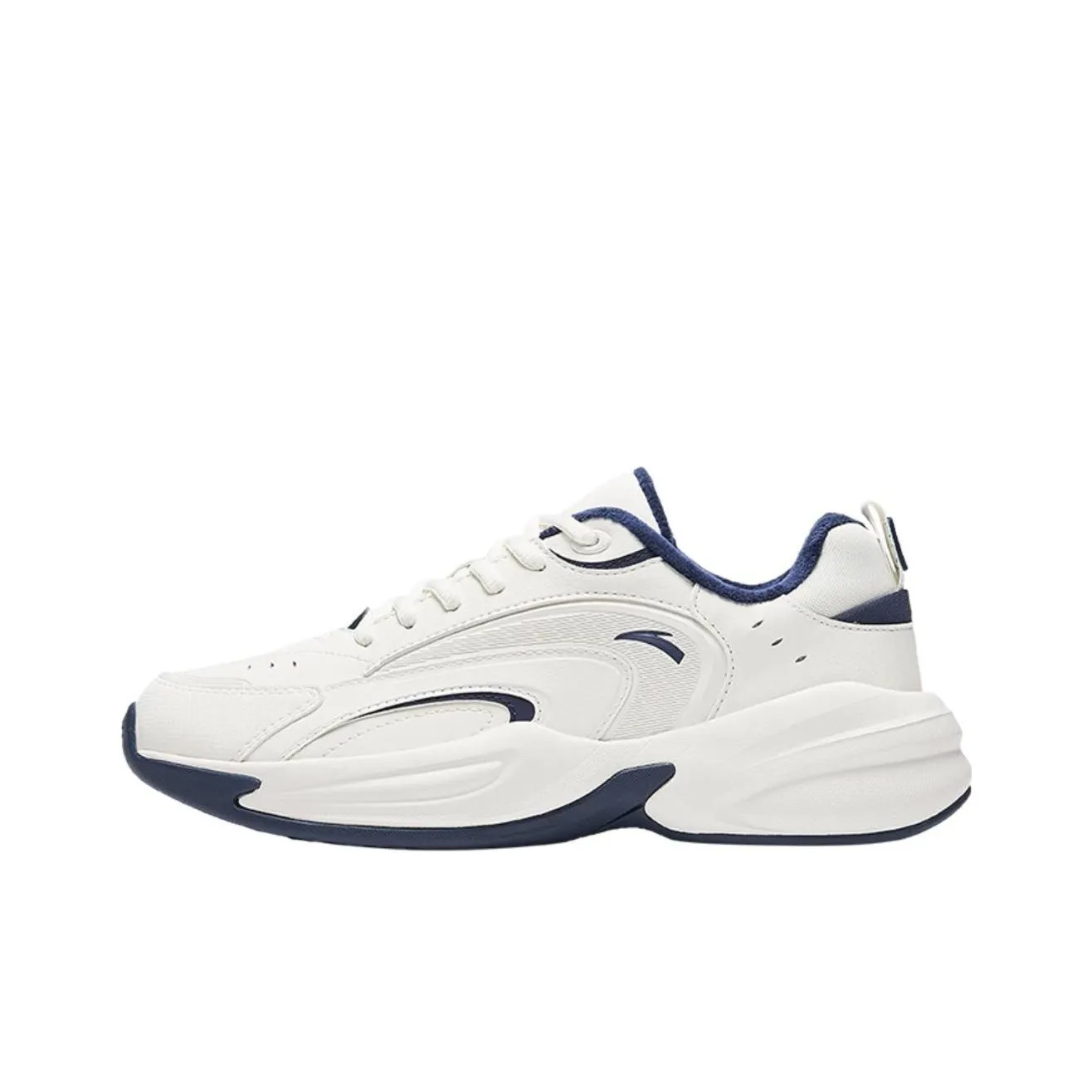 ANTA Ace Износостойкий и Легкий Низкий Топ Кроссовки Мужские Белые и Синие