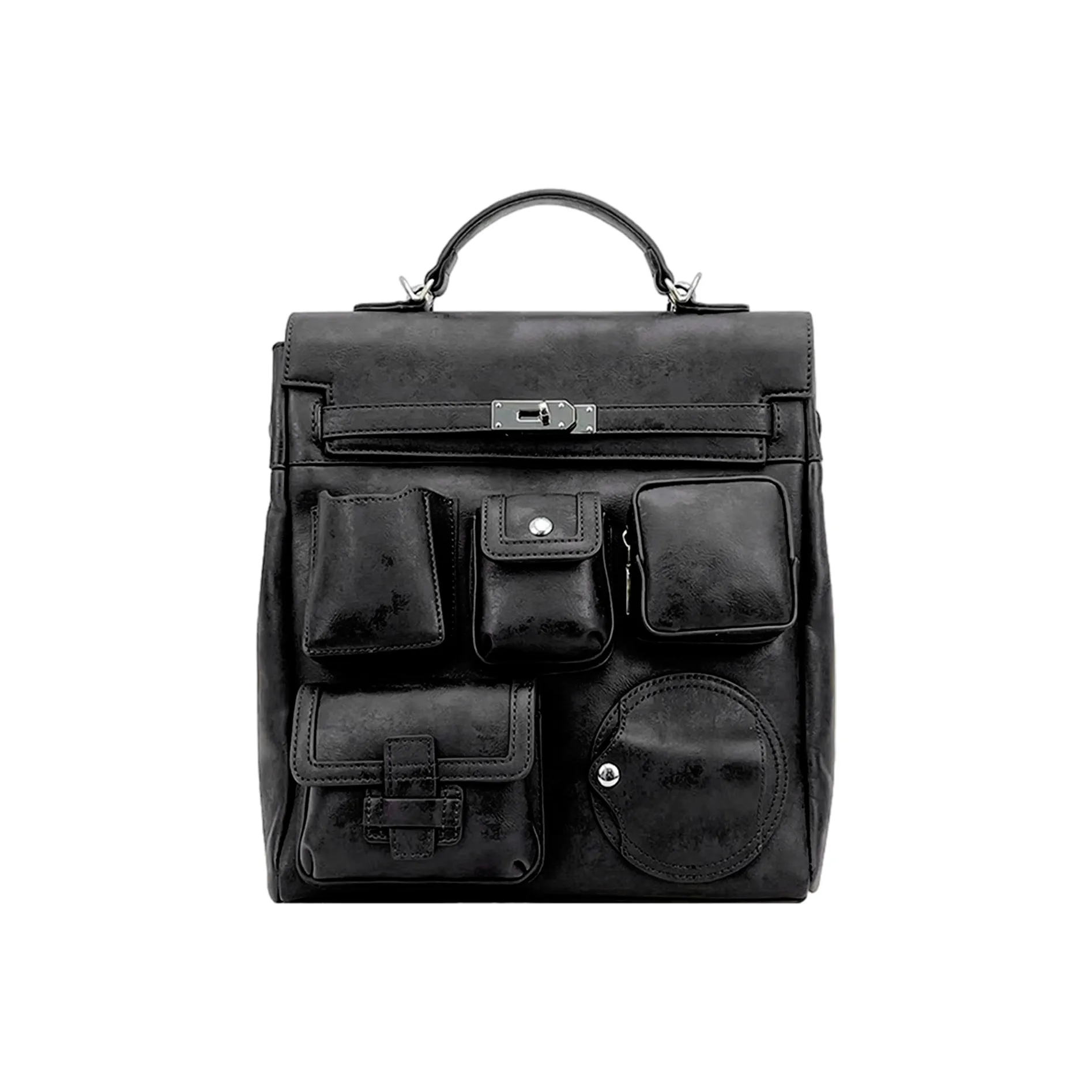 Slazenger ПУ (полиуретан) Рюкзак Дорожная Сумка Ручная Сумка Унисекс Черный Коричневый