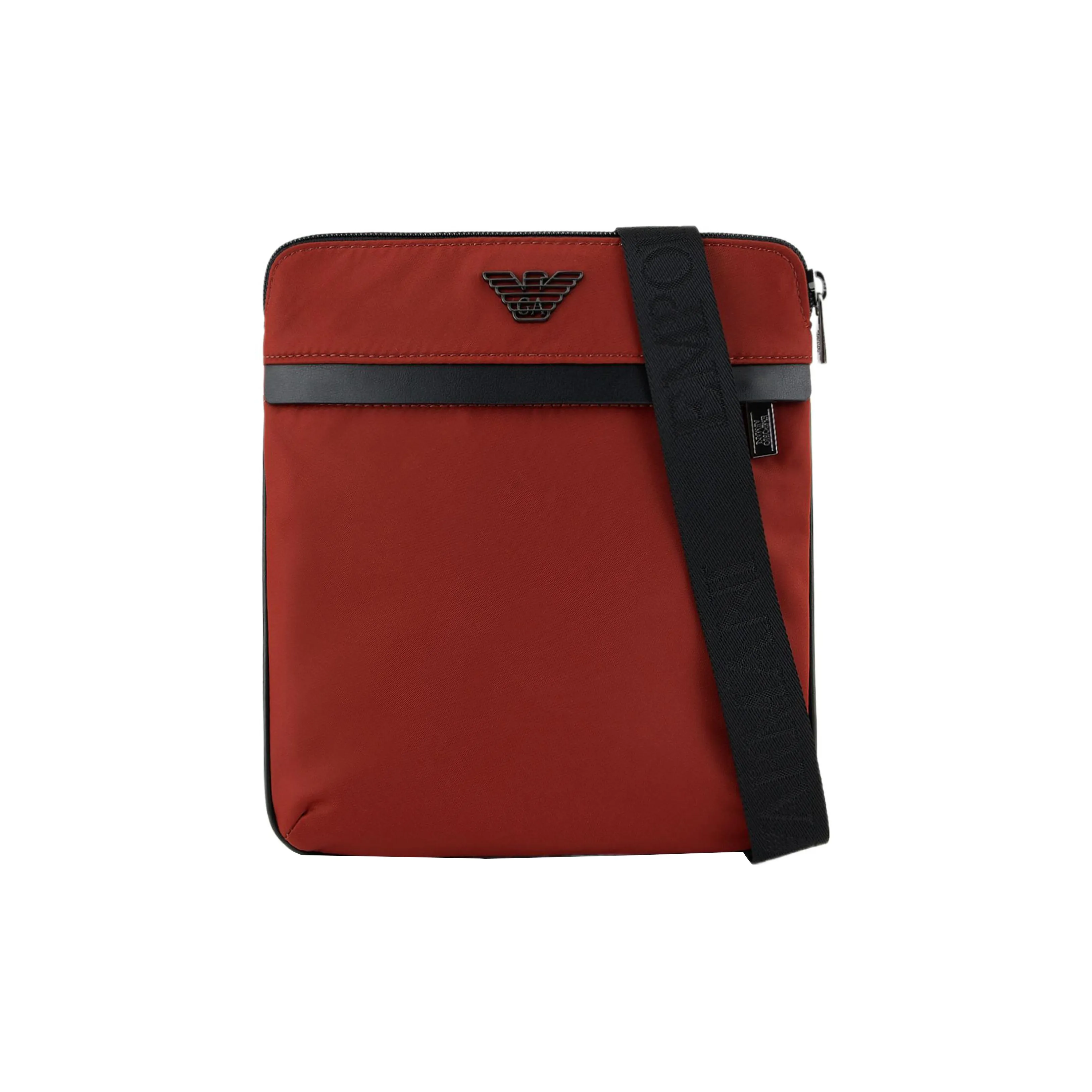 EMPORIO ARMANI Полиамид Сумка через плечо Мужская Красно-коричневая