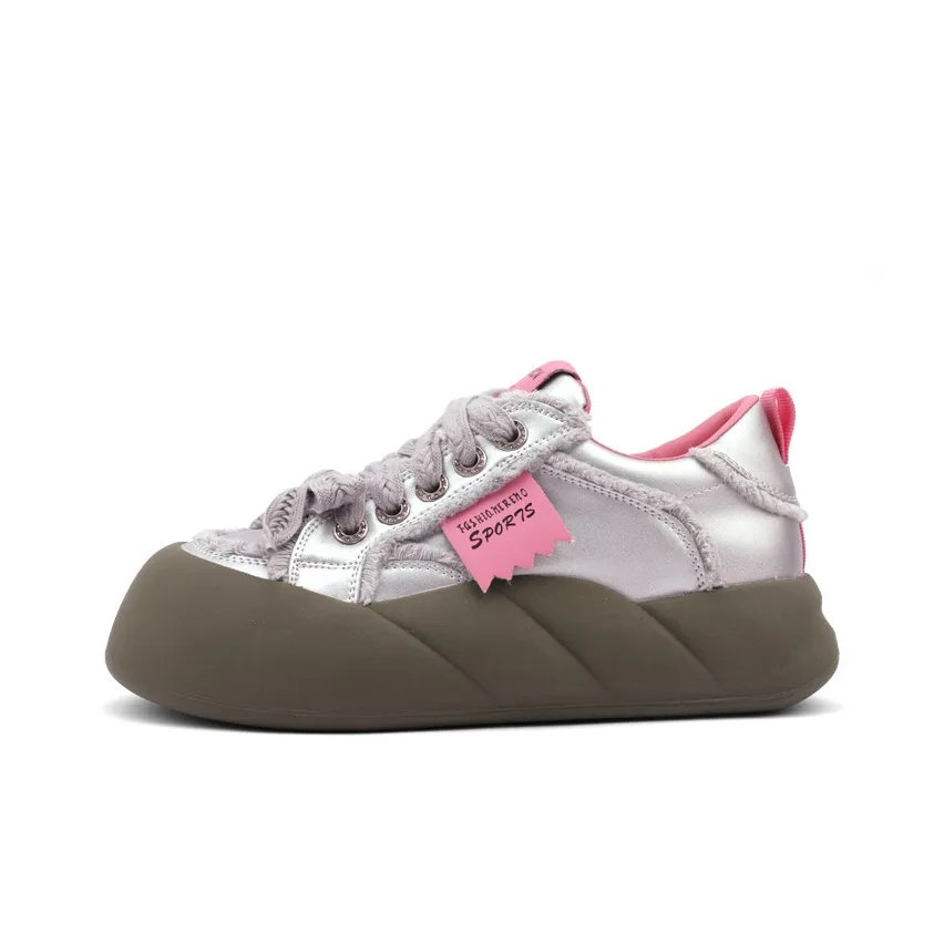 Mr.shang Slip-Resistant Cushioning Wear-Resistant Low-Top Skateboard Shoes Women's