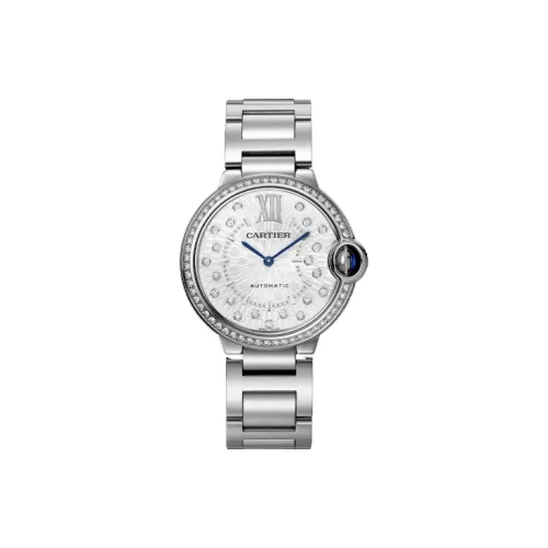 CARTIER Автоматический Механический Movement Женские Часы из коллекции Blue Balloon, 36 мм, серебряные