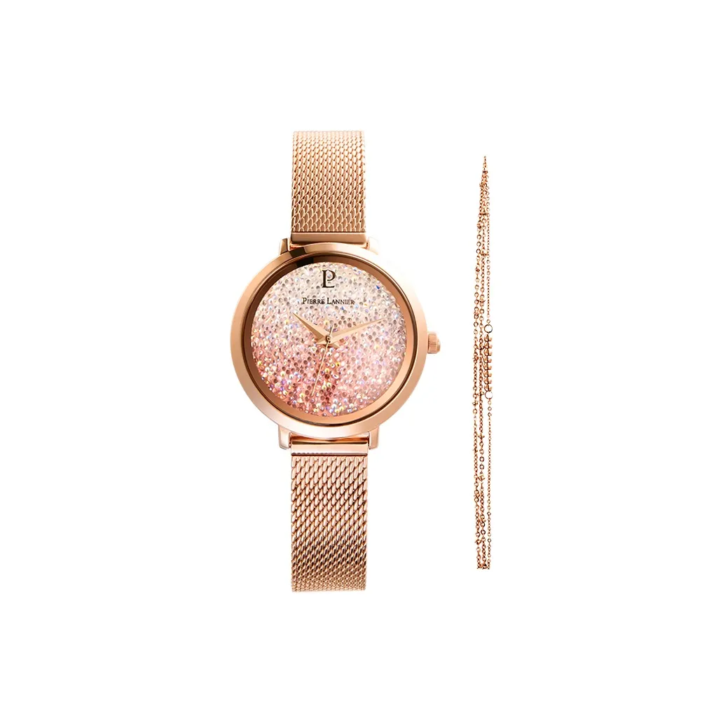 PierreLannier Кварцевый Movement Женские Часы Galaxy Collection 29мм*29мм*29мм Розовые