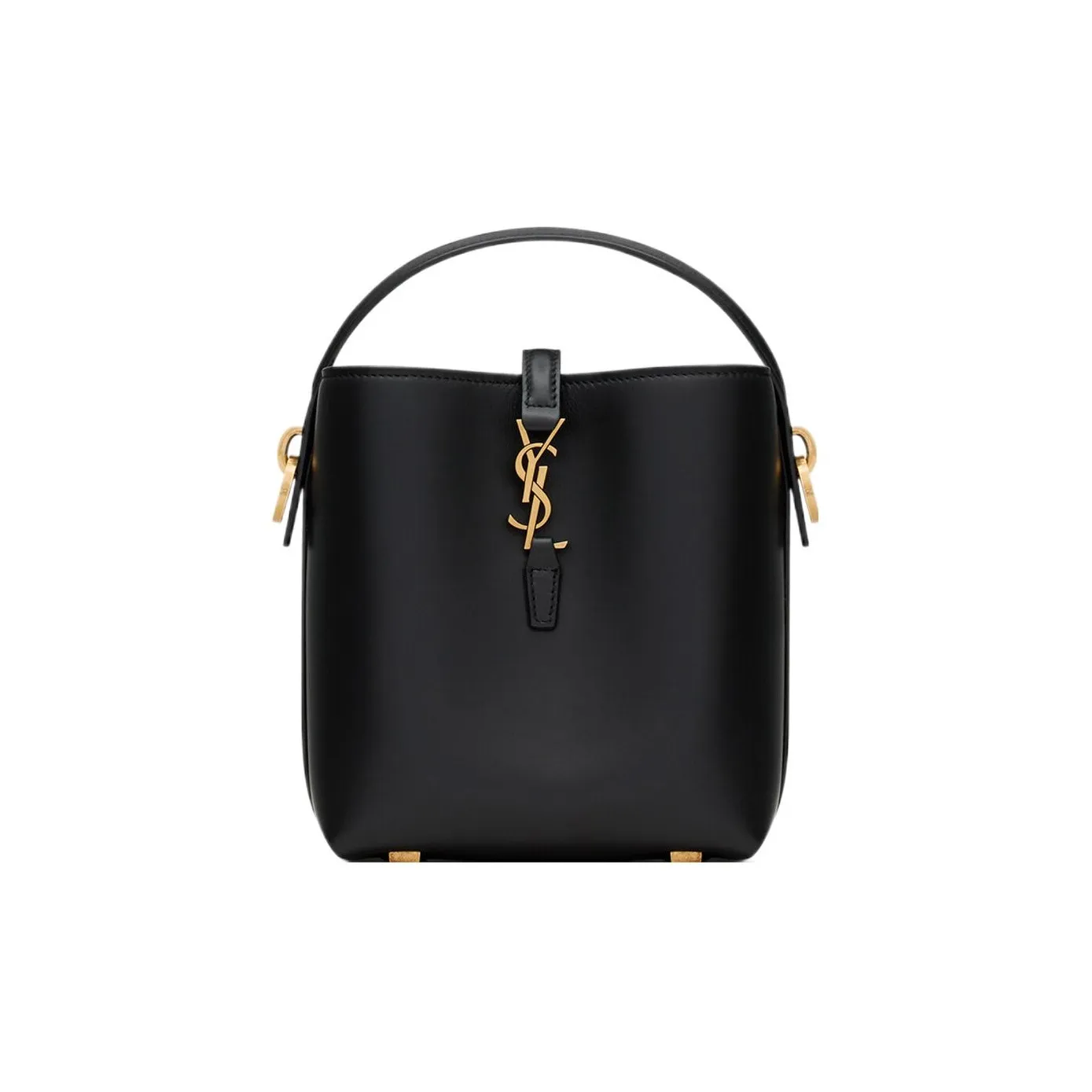 SAINT LAURENT Cow Leather Bucket Bag, Shoulder Bag, Crossbody Bag Mini Women's Black