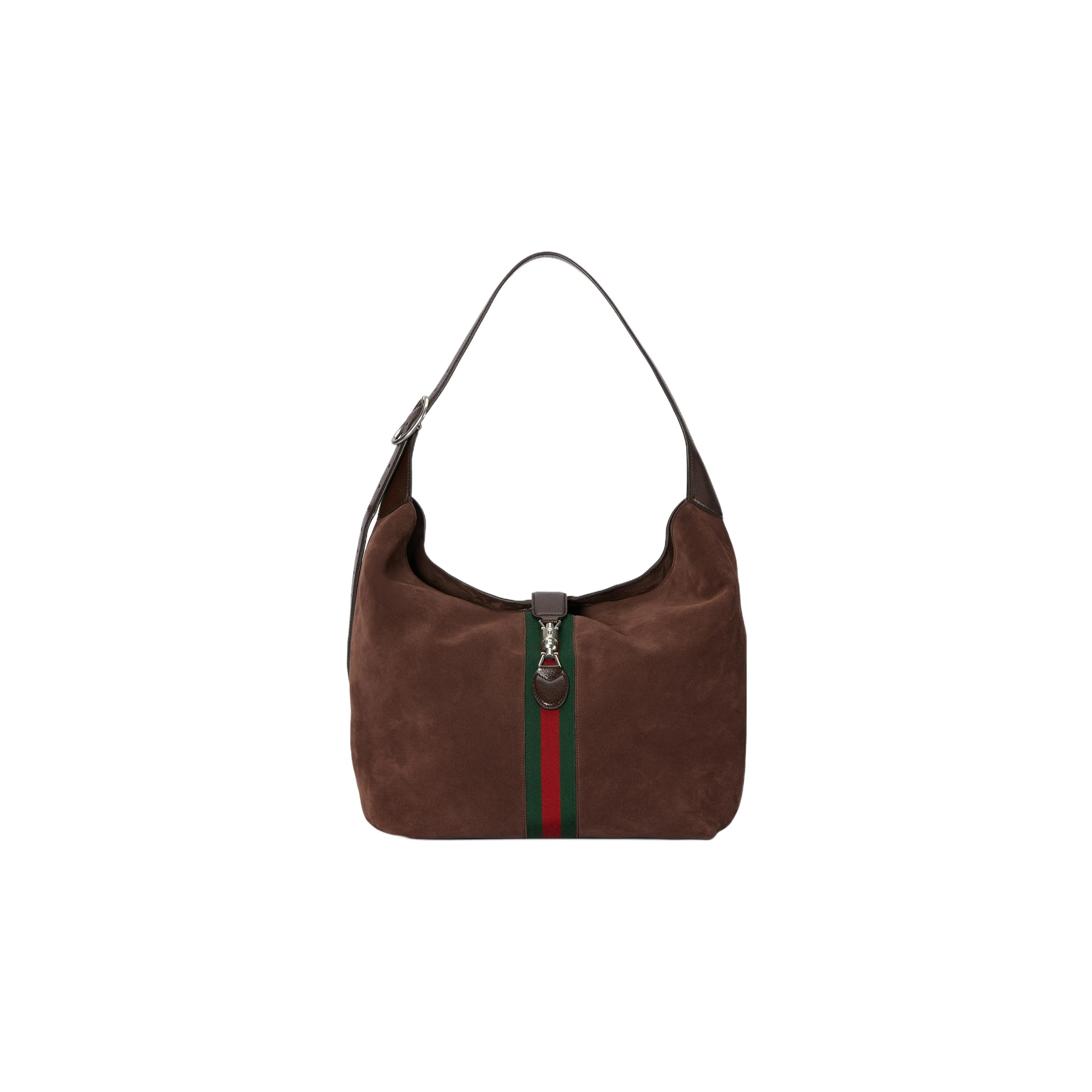 GUCCI Jackie 1961 Suede Leather Half Moon HOBO Shoulder Bag Unisex Brown