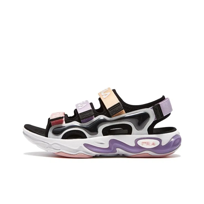 FILA KIDS Амортизация Износостойкие детские сандалии Черный Розовый