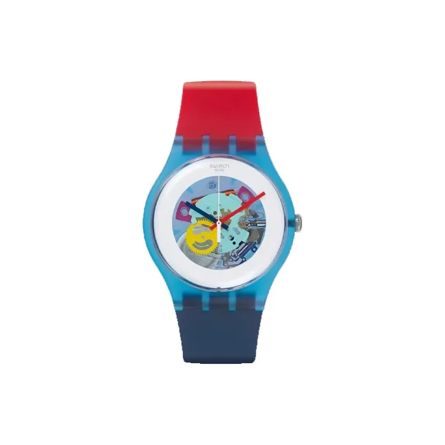 SWATCH Color My Collection Кварцевый механизм Унисекс Часы 47,4 мм 41*47,4 мм Циферблат с механизмом Skeleton