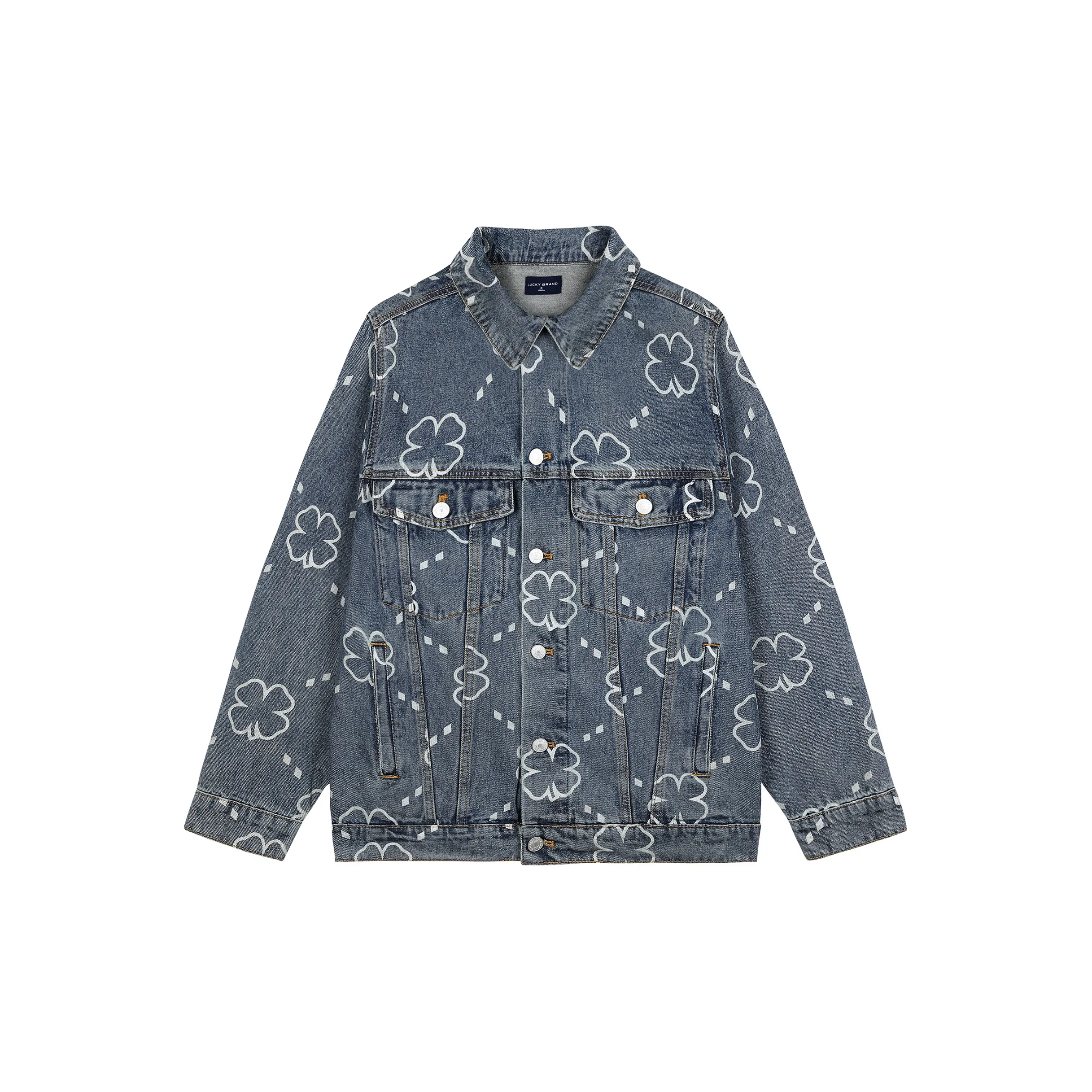 LUCKY BRAND Denim Jackets Unisex Denim Dark Blue