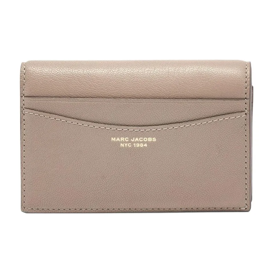 MARC JACOBS Goatskin Wallet Trumpets Women's Almond Beige