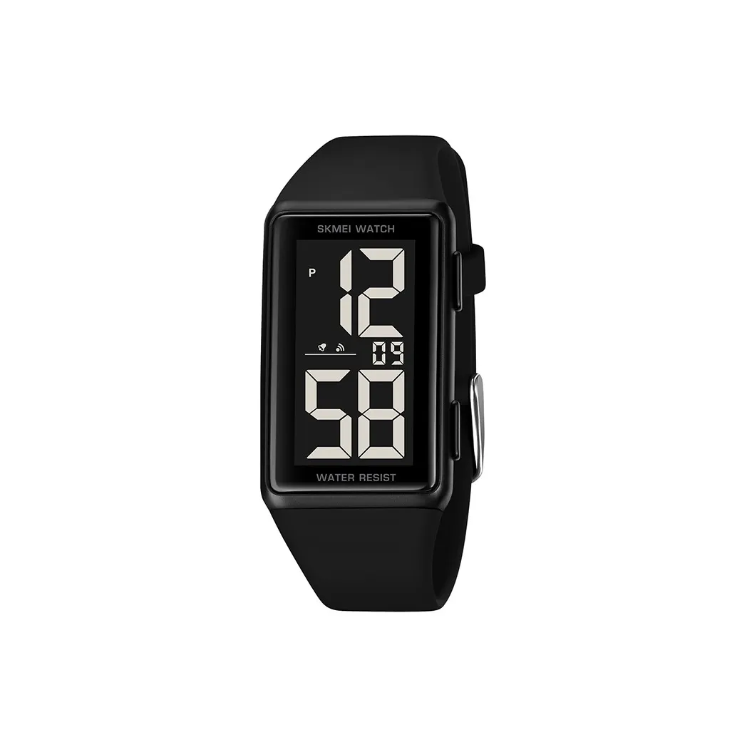 SKMEI Электронный механизм силиконовый ремешок унисекс белый циферблат