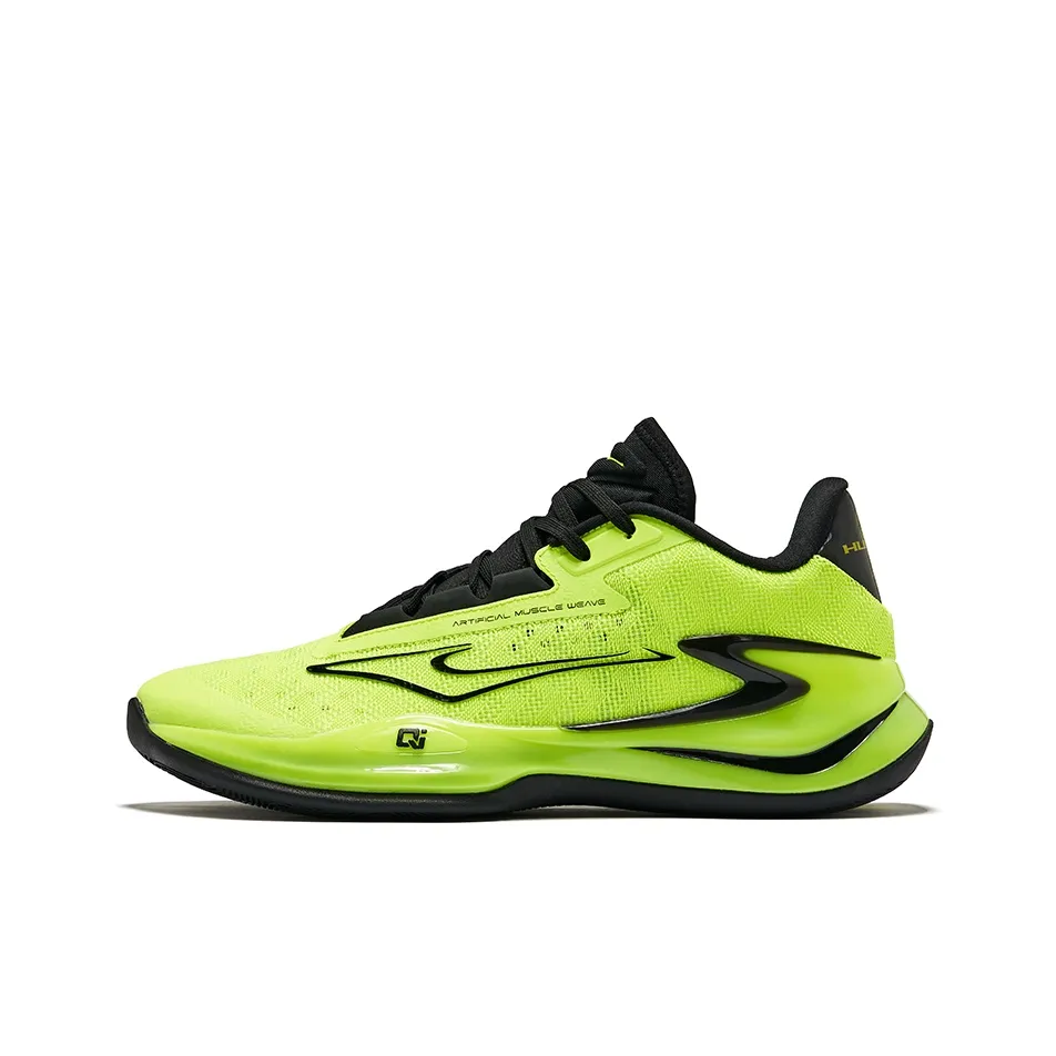 Erke Humble 1.0 Basketball Shoes Men's Mid Top Neon Lime Green/Jet Black