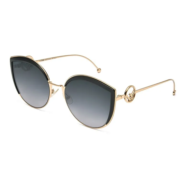 FENDI Plate And Metal Cat Eye Sunglasses Women's Gradient