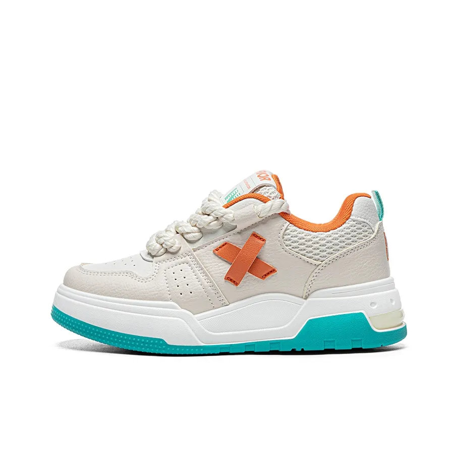 Warrior Повседневный Белый Кроссовки Износостойкие И Легкие Низкие Кроссовки для Скейтбординга Унисекс Бежево-оранжевый