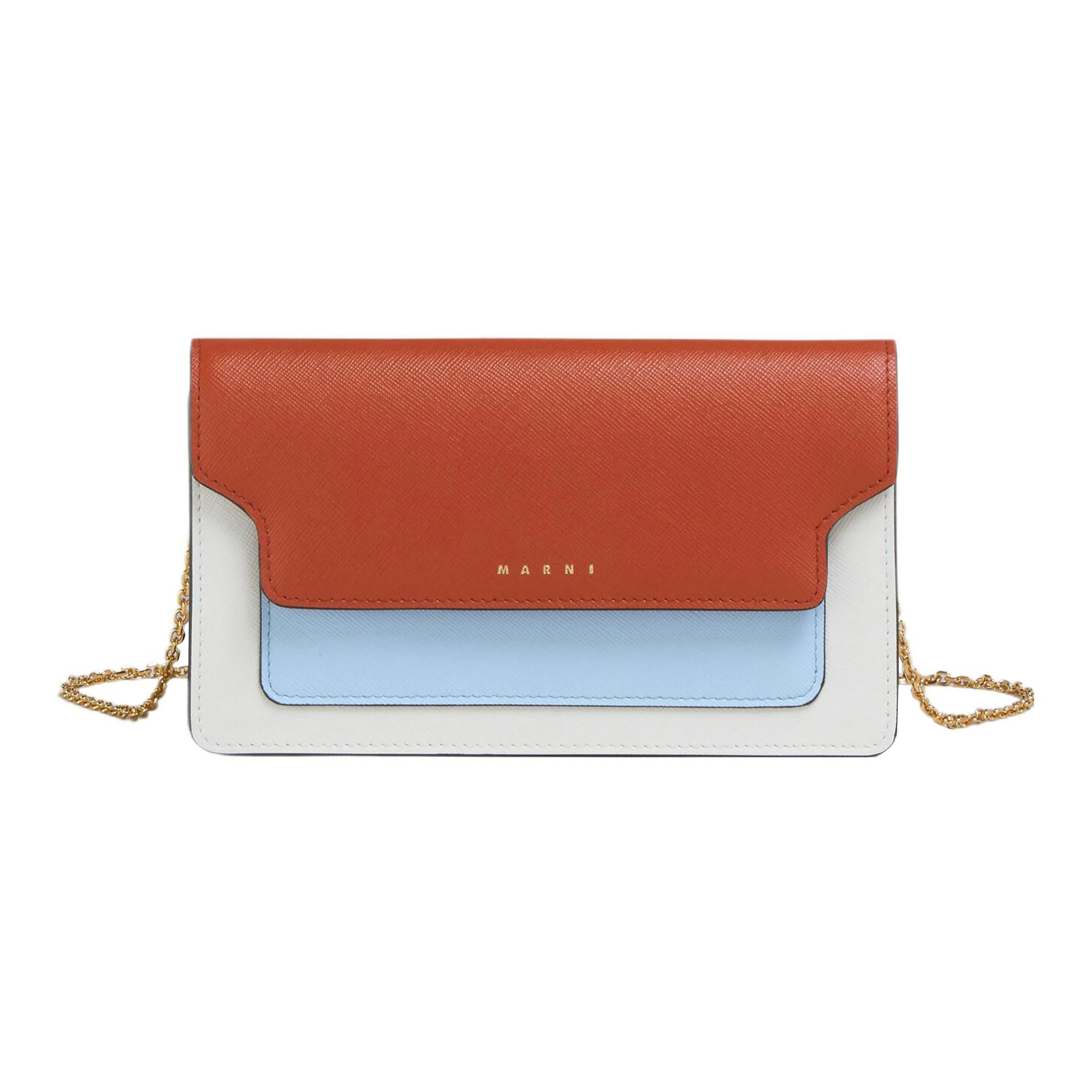 MARNI Телячья кожа Кошелек Стандартный Женский Оранжевый Синий Белый