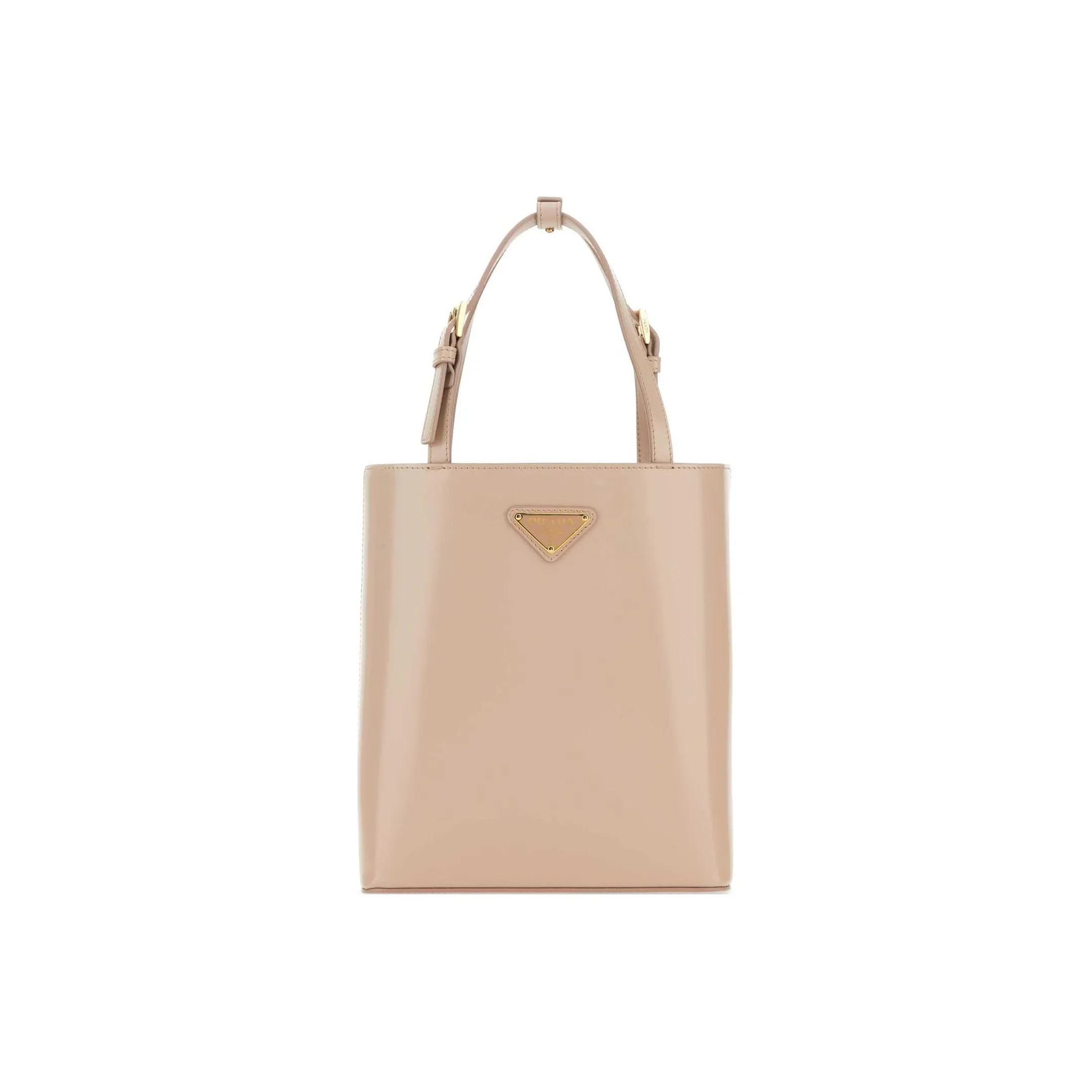 PRADA Leather Tote Bag, Shopping Bag, Handbag Regular Women's Light Umber