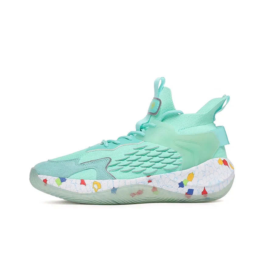VOIT Basketball Shoes Men's High top Mint Green