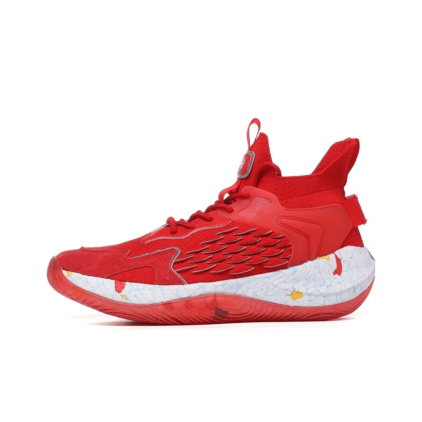 VOIT Basketball Shoes Men's High top Red