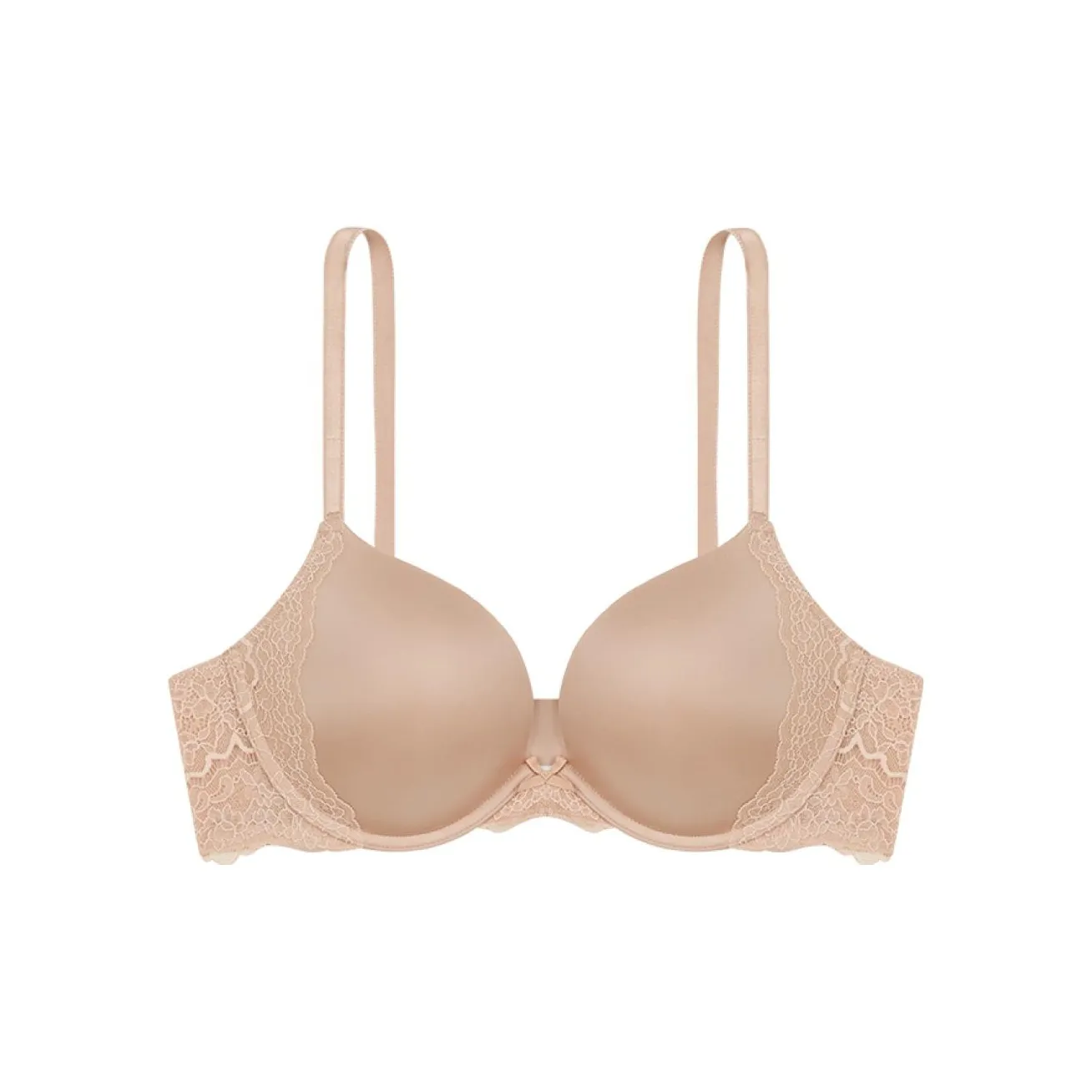 Victoria's Secret Dream Angels Collection 6450 Сборка Украшение сборкой Позиционирование стиля Гладкий Кружево PUSH Up Бюстгальтер Женские Нюдовый