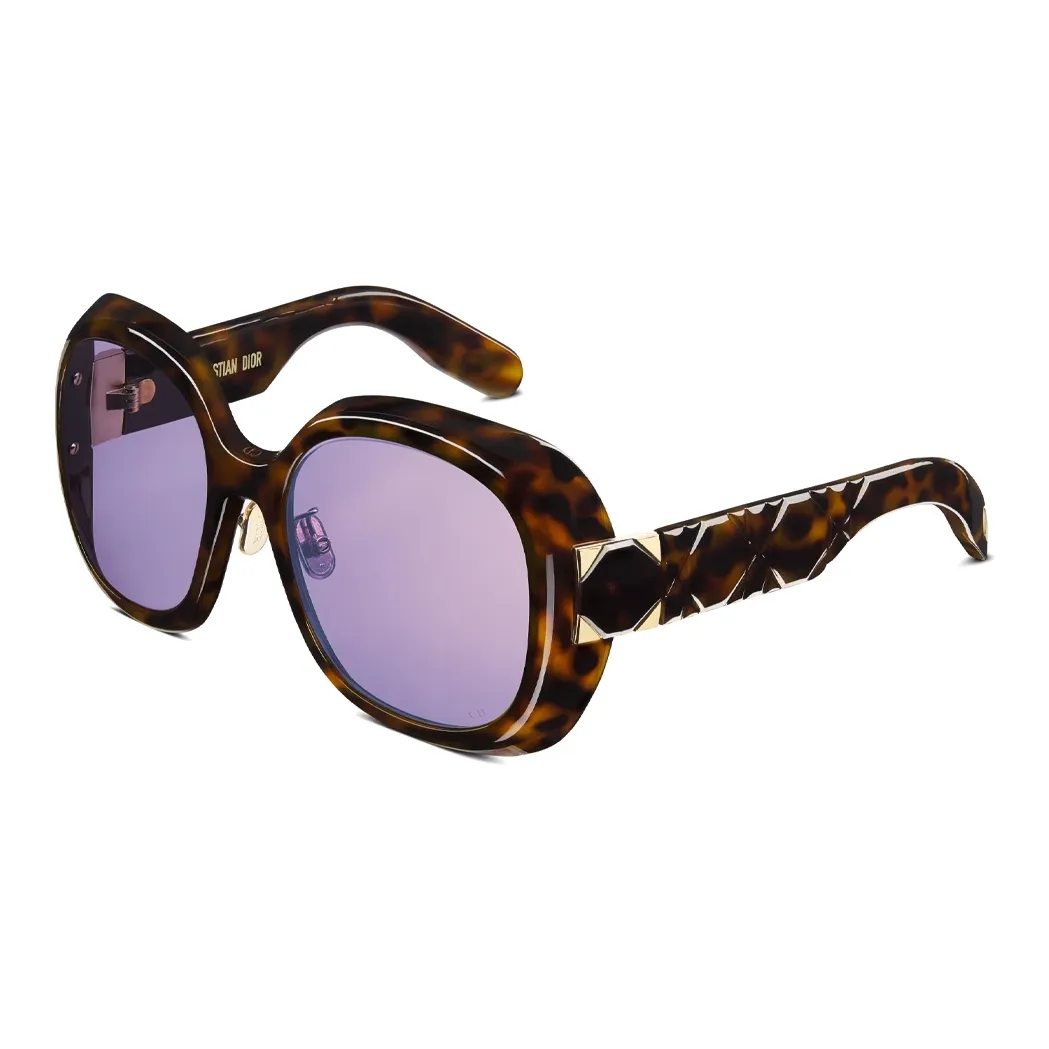 DIOR Ацетат Нерегулярная форма Солнцезащитные очки Женские Коричневый