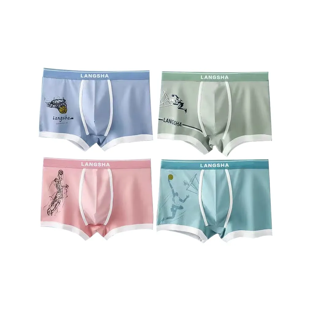 Lanza 4 пачки Синий+Розовый+Зеленый+Лейк Синий Мужские боксеры
