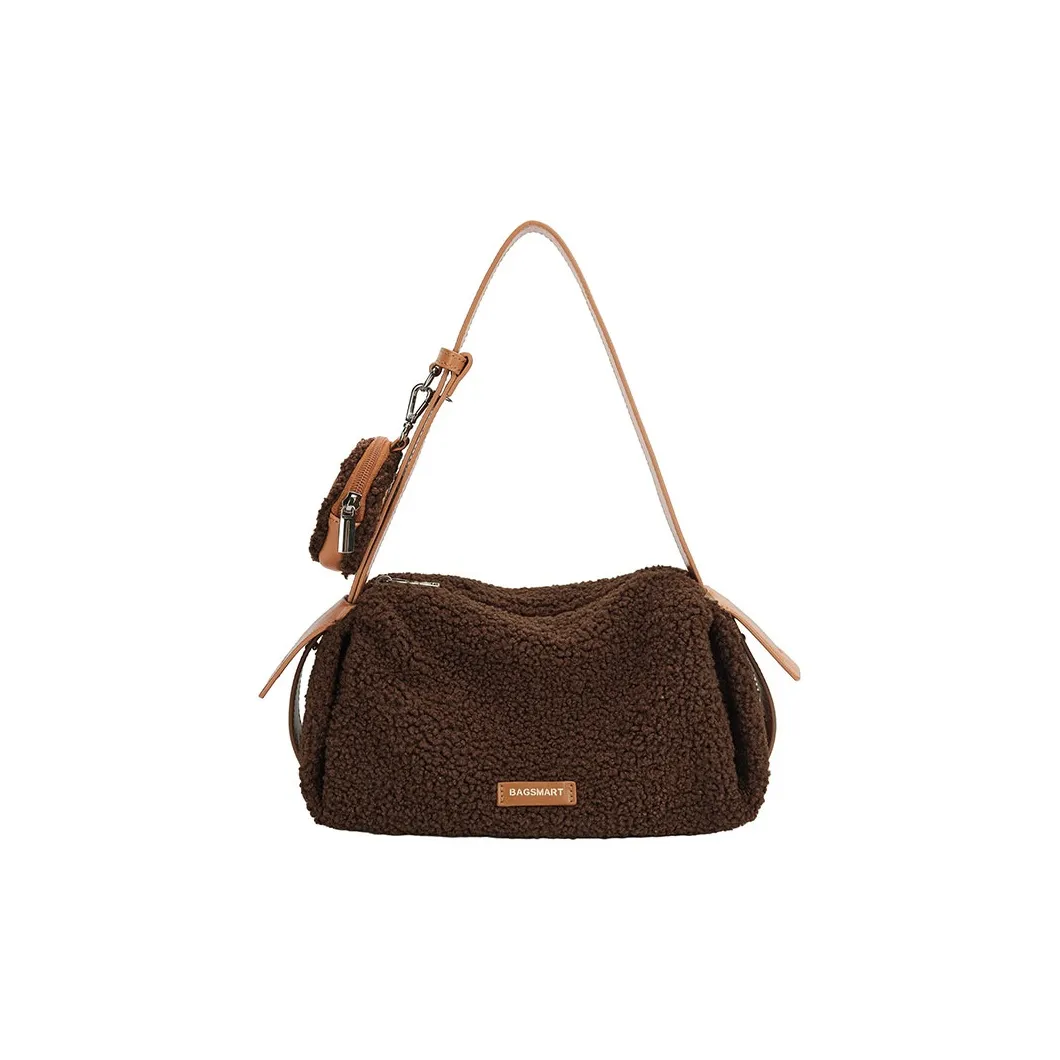 BAGSMART Шерпа Сумка Сумка через плечо Женская Темно-коричневый Земляной Желтый Розовый Красный Черный