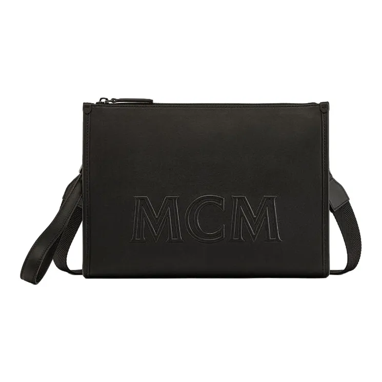 MCM Сумка через плечо из кожи большая унисекс черная