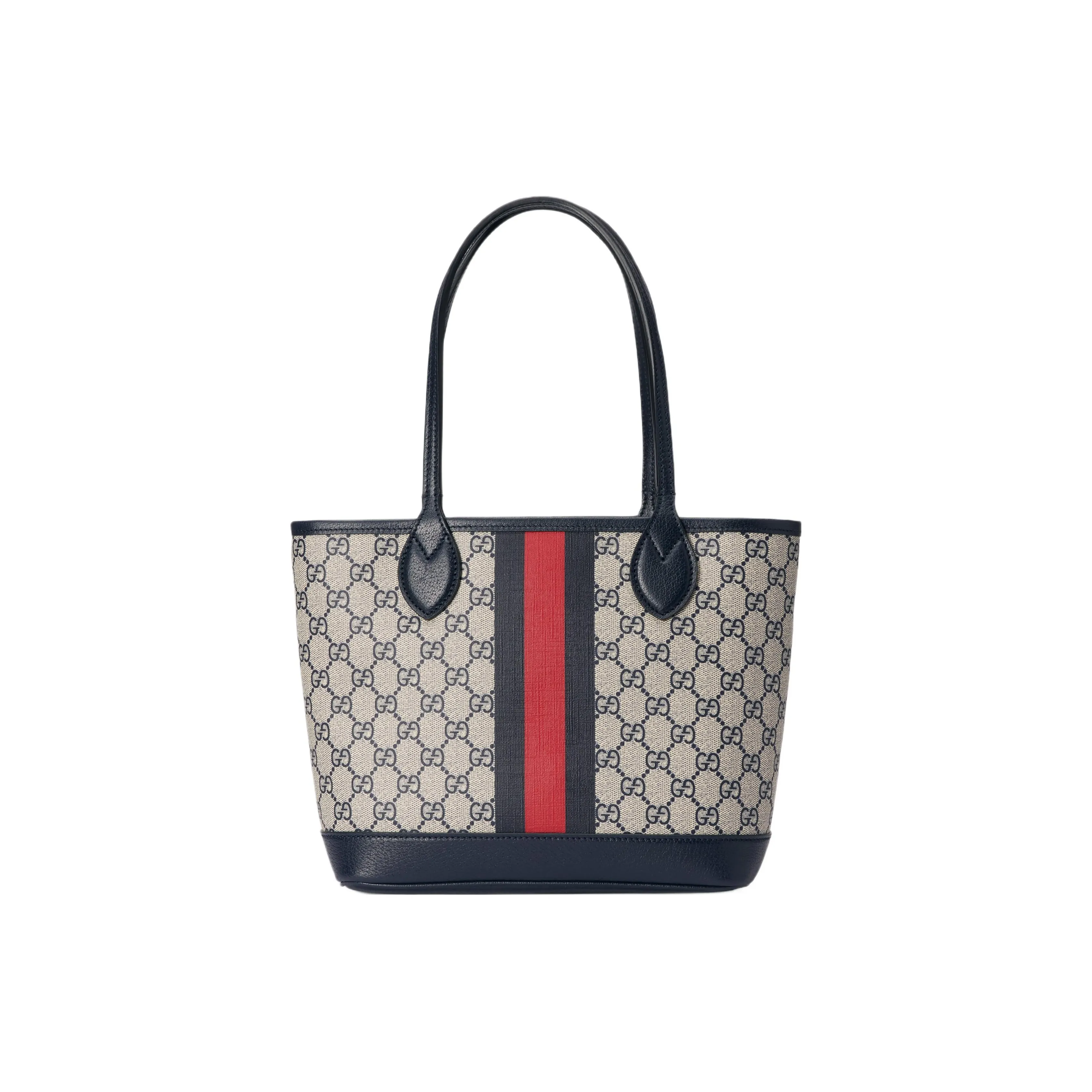 GUCCI Ophidia Canvas With Leather Tote Bag, Shopping Bag, Handbag Trumpets Women's Camel/Blue
