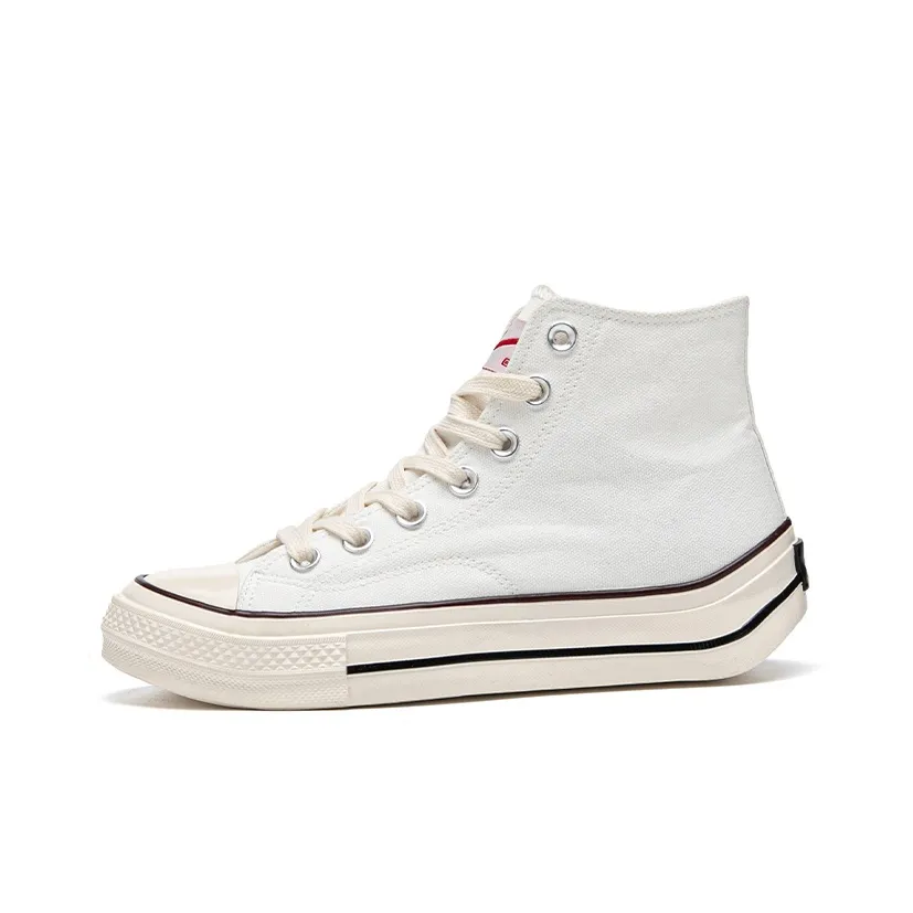 WARRIOR Cloud Sail Series Canvas Shoes Unisex High Top White