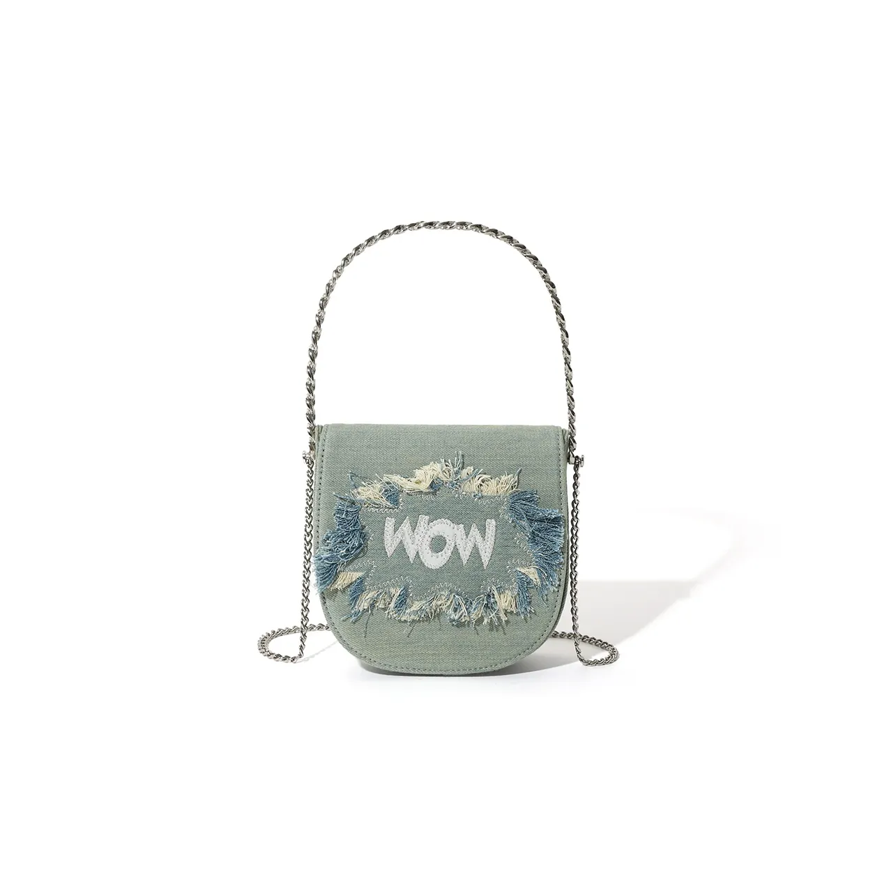 MASTER CANVAS Fabric Washable Denim Saddle Bag Canvas Bag Handbag Shoulder Bag Crossbody Bag Regular Women's Denim Blue