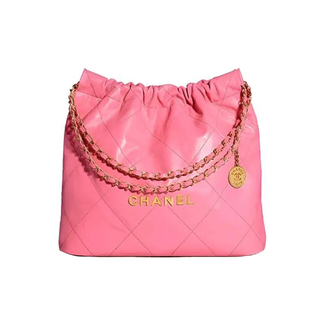 CHANEL 22Bag Smooth Finish Calfskin Tote Bag, Shopping Bag, Handbag, Shoulder Bag, Crossbody Bag Women's Pink