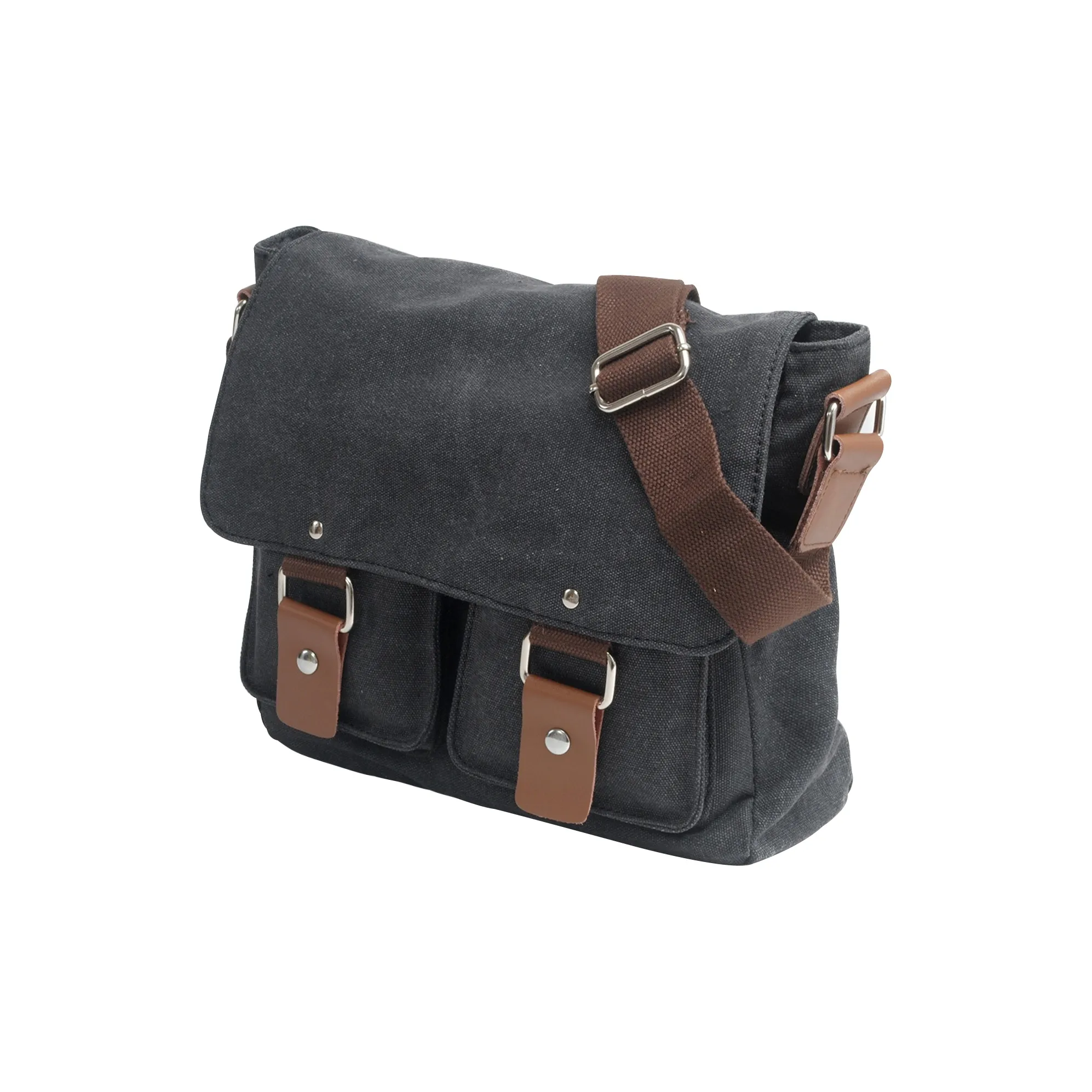 Slazenger Коровья кожа Холст Курьерская сумка Холст Сумка Camera Сумка Сумка через плечо Унисекс Черный Кофейный Армейский зеленый