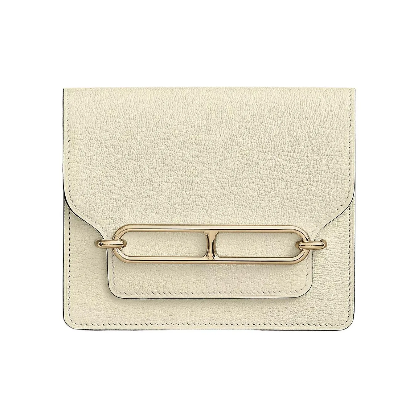 hermes Bangle Roulis Goatskin Clutch Shoulder Bag Crossbody Bag Fanny Pack Wallet Regular Women's I2 Nata Cream White