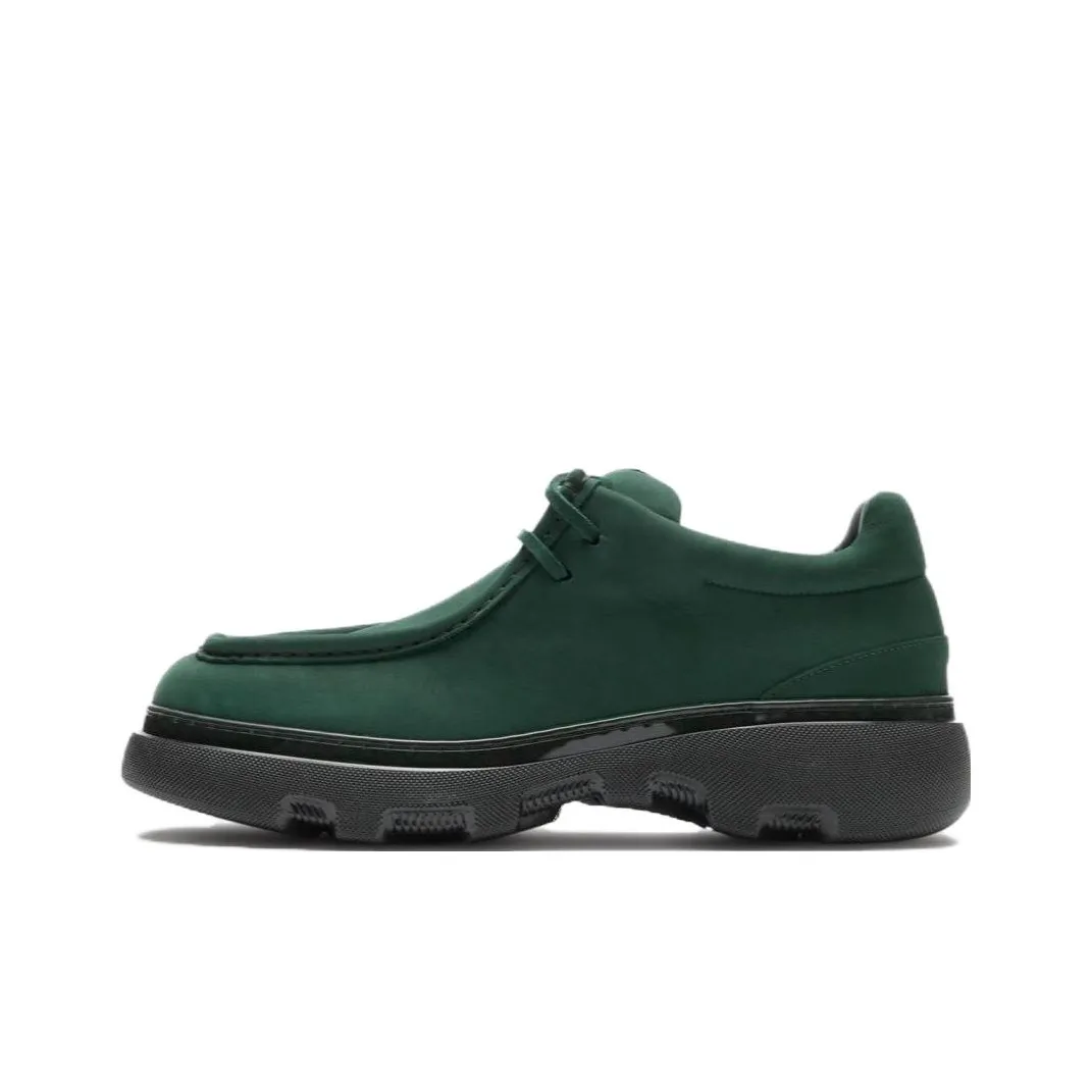 Burberry Creeper Men's Casual Shoes Men's Green Black