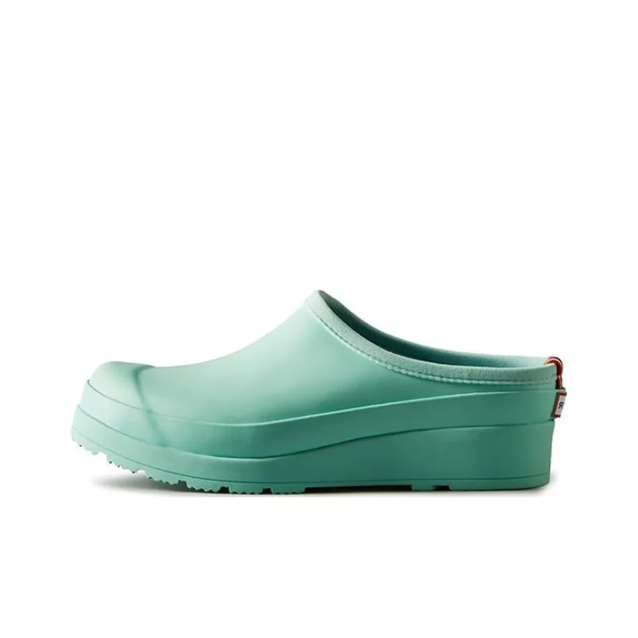 HUNTER Closed Toe Slippers Flat Women's Mint Green